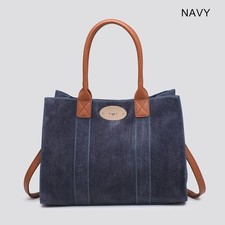 Elegant Faux Suede Work Tote