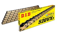 DID Chain Heavy Duty X-Ring Gold VX3 520-120L (Includes Split Link & Rivet Link)