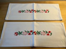 Pair of vintage housewife pillowcases