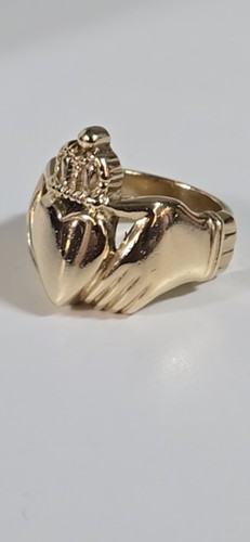 Vintage 9ct gold claddagh - 9ct, ring