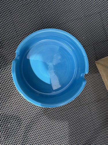 Ceramic ashtray bright blue - ashtray,