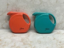 Orange turquoise pitchers - orange,
