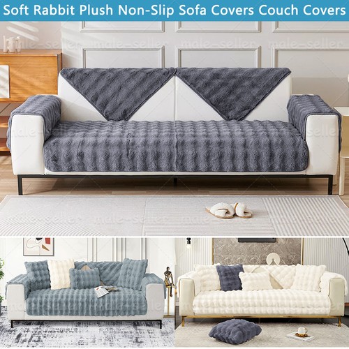 Thick rabbit plush sofa - plush, cover