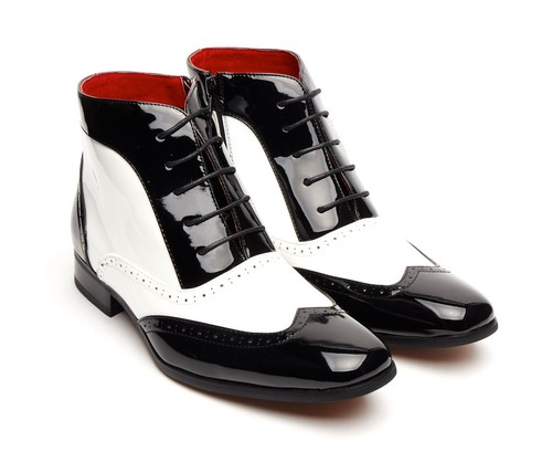 Men black white patent - men’s,