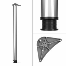 2 x 870mm Chrome Adjustable