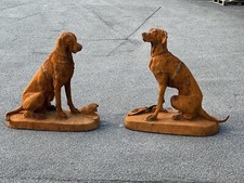 Gun Dog Statues - Home Garden Ornament Feature Hounds cast iron