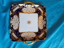 Grosvenor Jackson & Gosling 1 Cake Plate Cobalt Blue & Gilt 5173 - No. 1