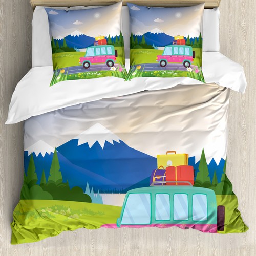 Vintage trucks duvet cover - vintage,