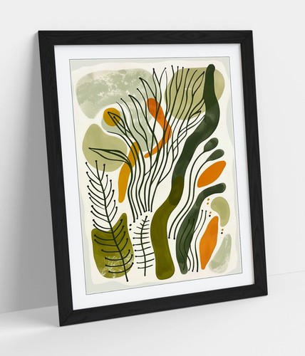 Multi colour plant abstract - colour,