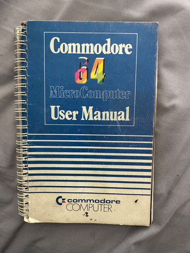 Commodore c64 blue manual - c64,