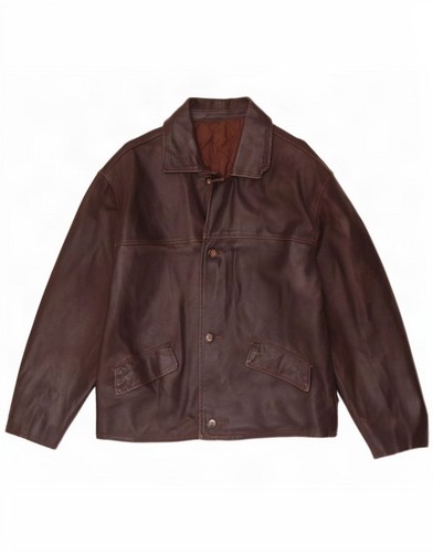 Vintage mens button leather - 3,