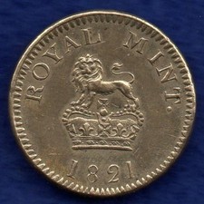 Great Britain Royal Mint 1821 Sovereign Coin Weight (Ref. f0818)
