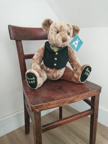 Harrods jointed teddy bear - jointed,