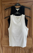 Ex M&S New Cotton Ribbed Vest
