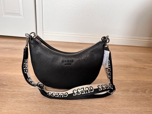Guess black crossbody bag with - black,