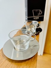 Two Nespresso View Cappuccino Cups & Saucers, Boxed