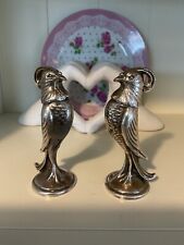Pair of Art Deco Silver Plated Pheasant Salt & Pepper Shakers by Viking Canada