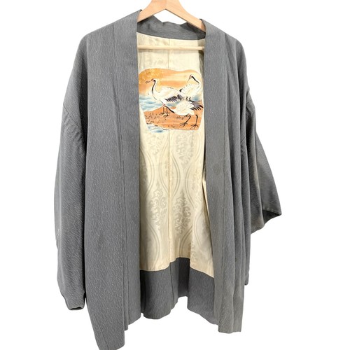 Vintage 70s gray 100 - vintage, silk