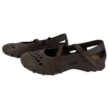 Skechers Rubber Mary Jane Brown Cali Gear Women's Sandal Slip On Shoes | UK 4