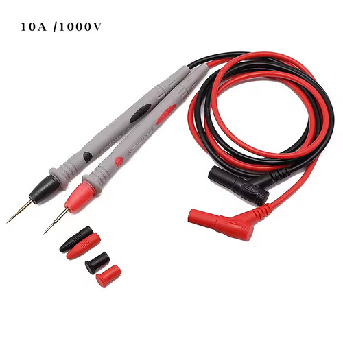 Multimeter red black test - black,
