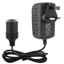 Car Power Inverters, Car Plug Adapter to UK Plug Socket 240V 2A AC Mains to 12V 