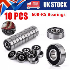 10Pcs 608RS Bearings For Skateboard Scooters Roller Skates Wheel Sealed Ball
