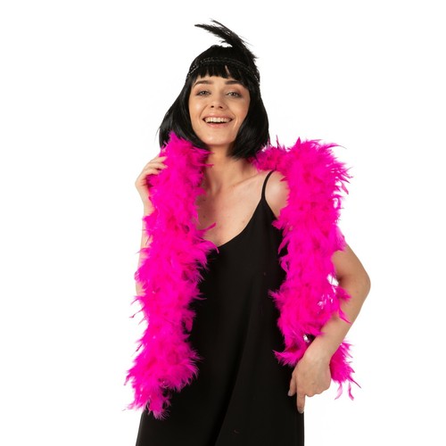 Pink feather boa burlesque - pink,