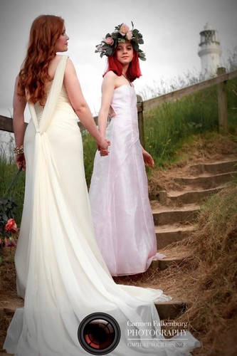 Designer long ivory bridal - designer,