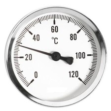 63/100mm 0-120C Thermo Water Temperature Gauge 1/2" Rear Entry Thermometer