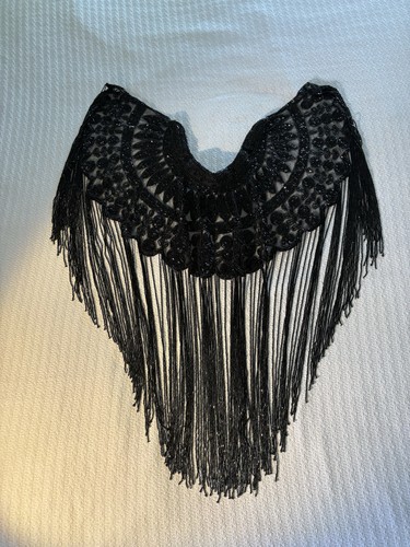 Vintage beaded fringe - fringe, gothic