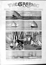 Original Old Antique Print