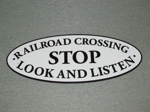 Railroad crossing oval - railroad,