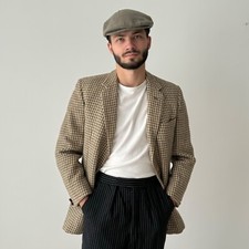 Antique/Vintage 1940s Harris Tweed Men's Two Buttons Sport Blazer Jacket Size S