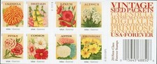 1 #4763b, (4754-4763) FOREVER VINTAGE SEED PACKETS BOOKLET  OF 20. BIN $56.99.