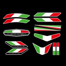 13pcs THIN Italy Flag Sticker Emblem Badge Decoration for Italian Car Bike Truck