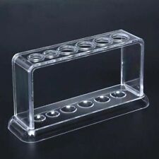 Plastic Clear Test Tube Rack 6 Holes Stand Lab Test Tube Stand Burette Shelf UK.