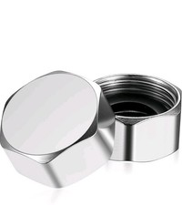 2 Stainless Steel End pipe sealing Caps hexagonal 3/4 inch Threaded