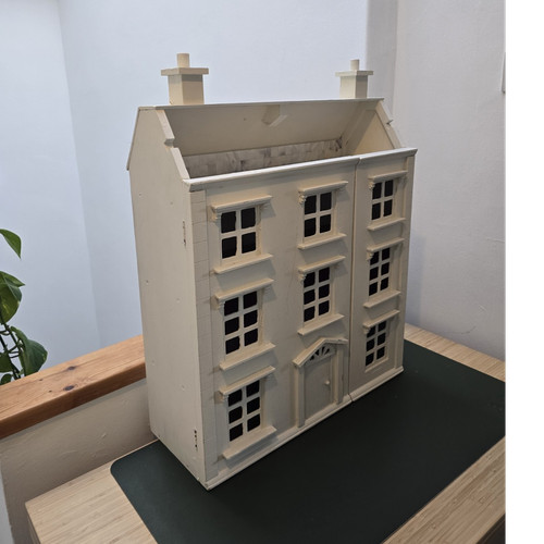 White painted wooden storey - painted,