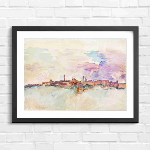 Florence skyline artwatercolor - florence,