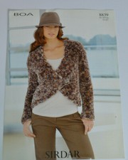 Knitting pattern cardigan jacket Boa yarn