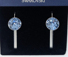 Swarovski 1062765 Crystal Bella Light Sapphire Pierced Earrings Boxed