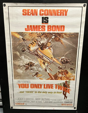 1967 YOU ONLY LIVE TWICE James Bond 007 Movie Poster 26 3/4 x 40