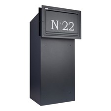 Parcel Box for Gates and Fences - Rear Access - Sigma Paco Black