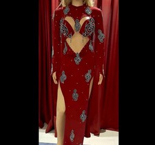 Burgundy Belly Dance Dress