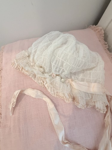 Antique vtg baby bonnet - antique,