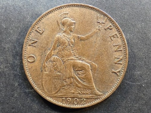 W1727 penny 1902 low tide - 1902,, tide.
