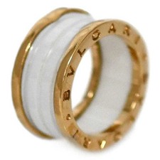 BVLGARI Ring f-21828 White Yellow Gold YG B-ZERO 1 750 K18 Ceramic B-Zero One Si