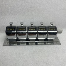 Mechanical Counter Metal Manual Clicker 4‑Digit 5 Units Stainless Steel Tally s1