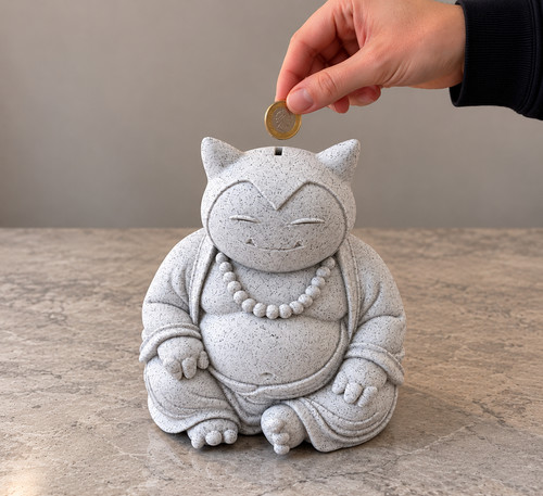 Zen snorlax buddha money box - zen,