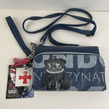 Fuzzy Nation Dachshund Crossbody Dog Purse Wallet Wristlet NWT